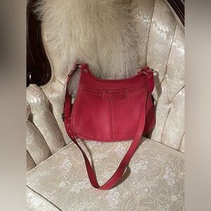 Coach XL leather saddle bag